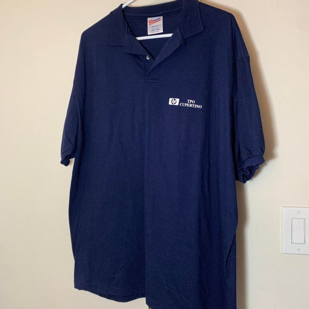 Vintage HP Hewlett Packard TPO Cupertino Polo Shirt - sz XL